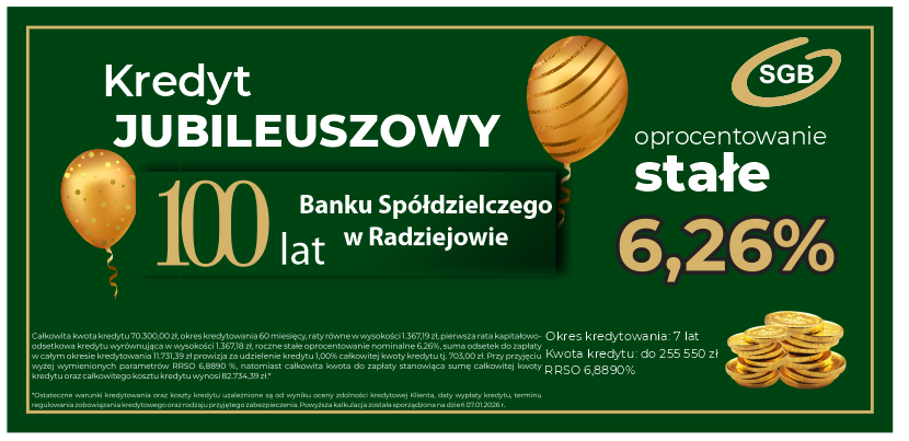 Kredyt JUBILEUSZOWY